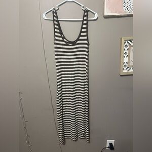 Brown and White Striped Top